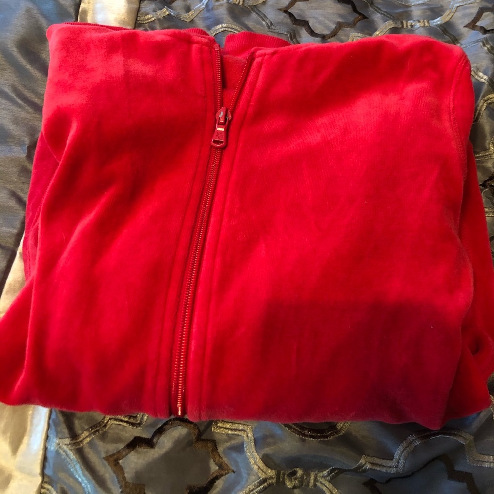 Velour track suit